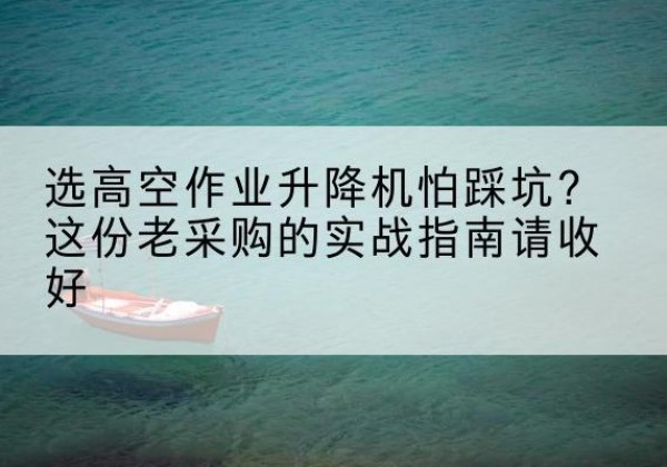 营口高空作业升降机厂家推荐-选高空作业升降机怕踩坑？这份老采购的实战指南请收好